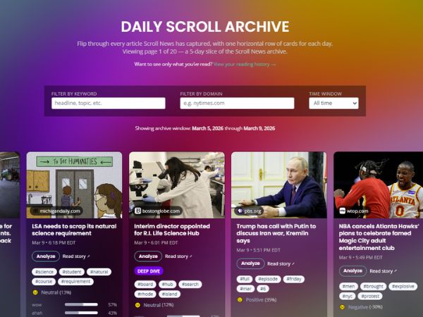 Screenshot of a news article captured by Scroll News